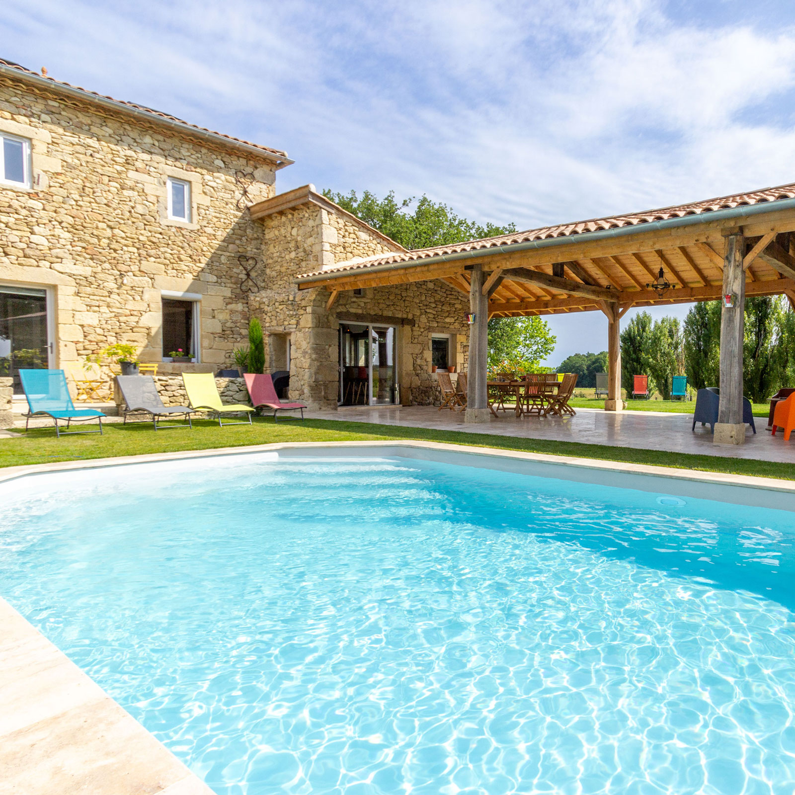 Gite du Taureau holiday villa Monsegur in sw France 33580