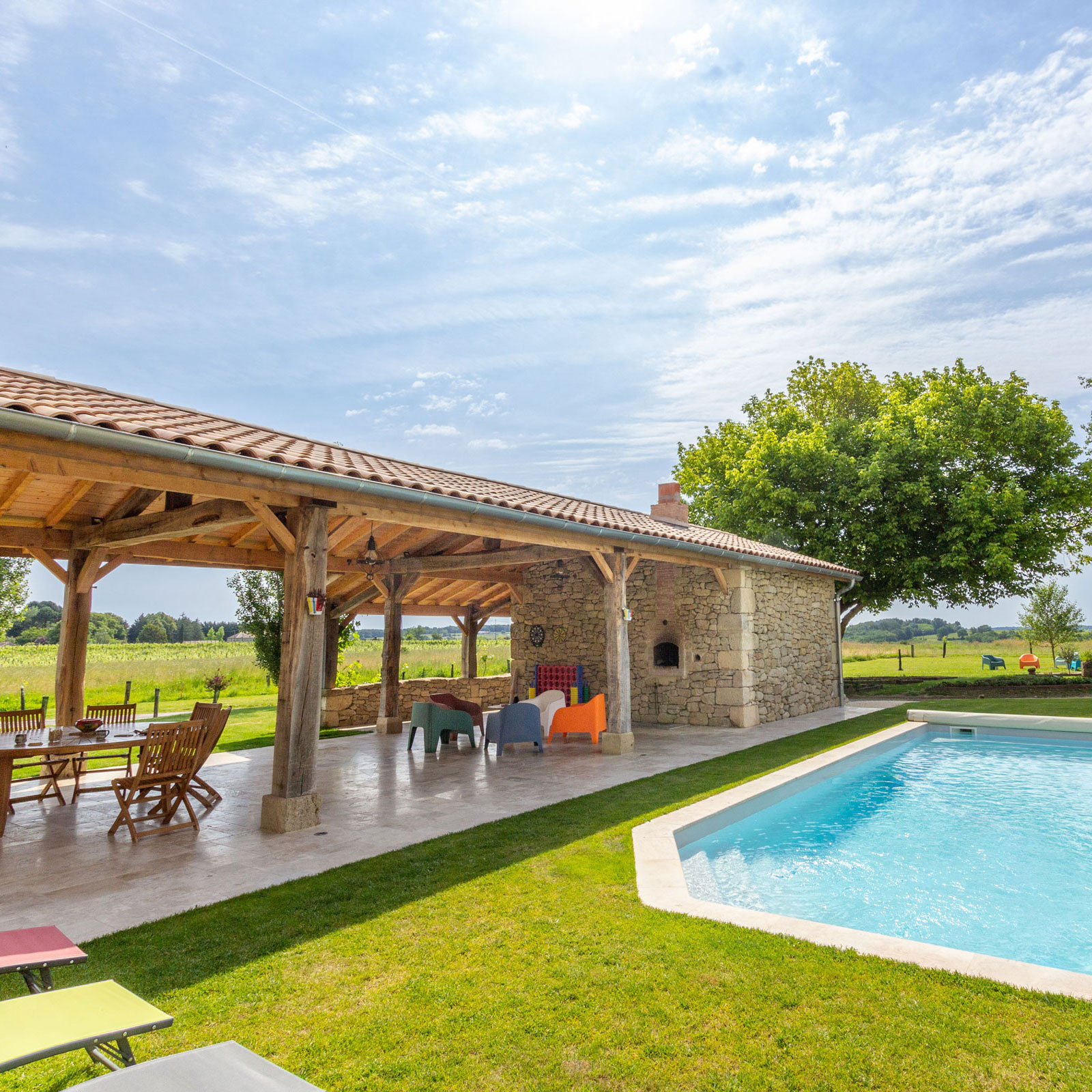 Gite du Taureau holiday villa near Monsegur Gironde in sw France 33580